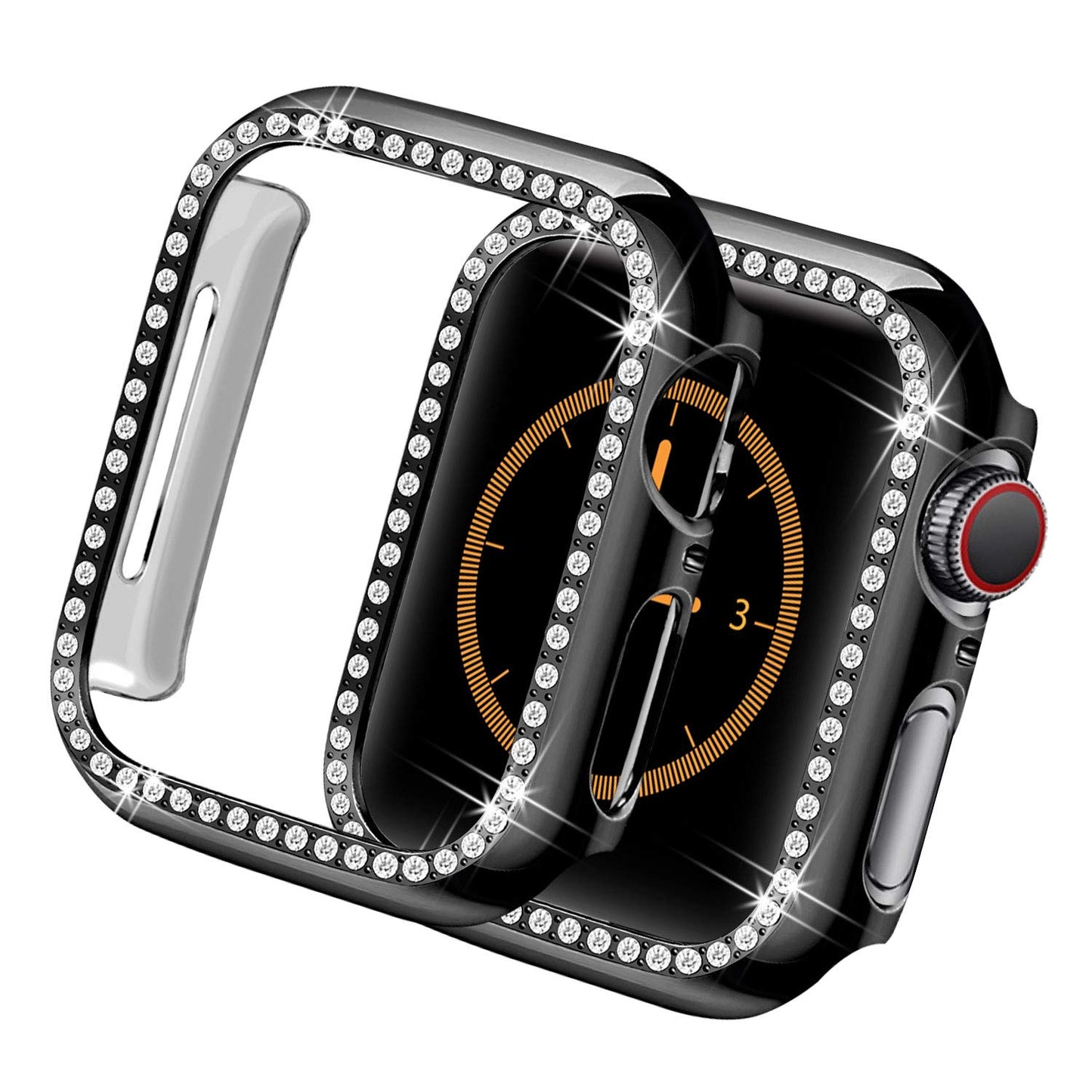 Black Apple Watch Shiny Diamond Frame