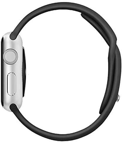 Black Silicone Strap for Apple Watch