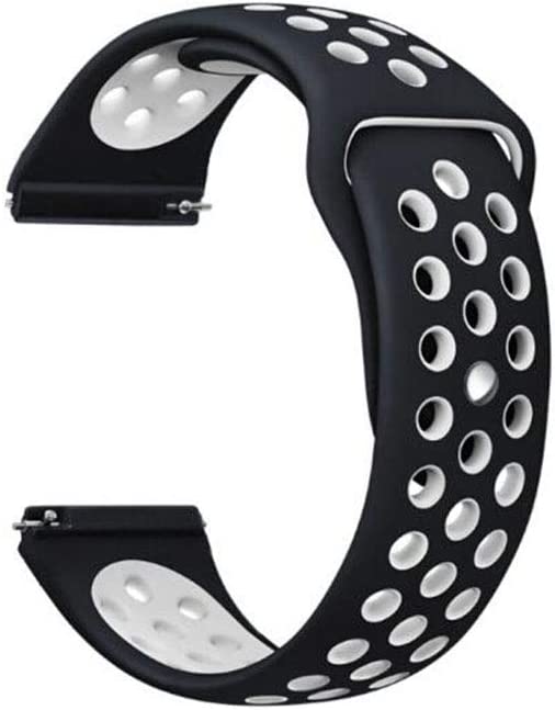 Black & White Sport Silicone Strap
