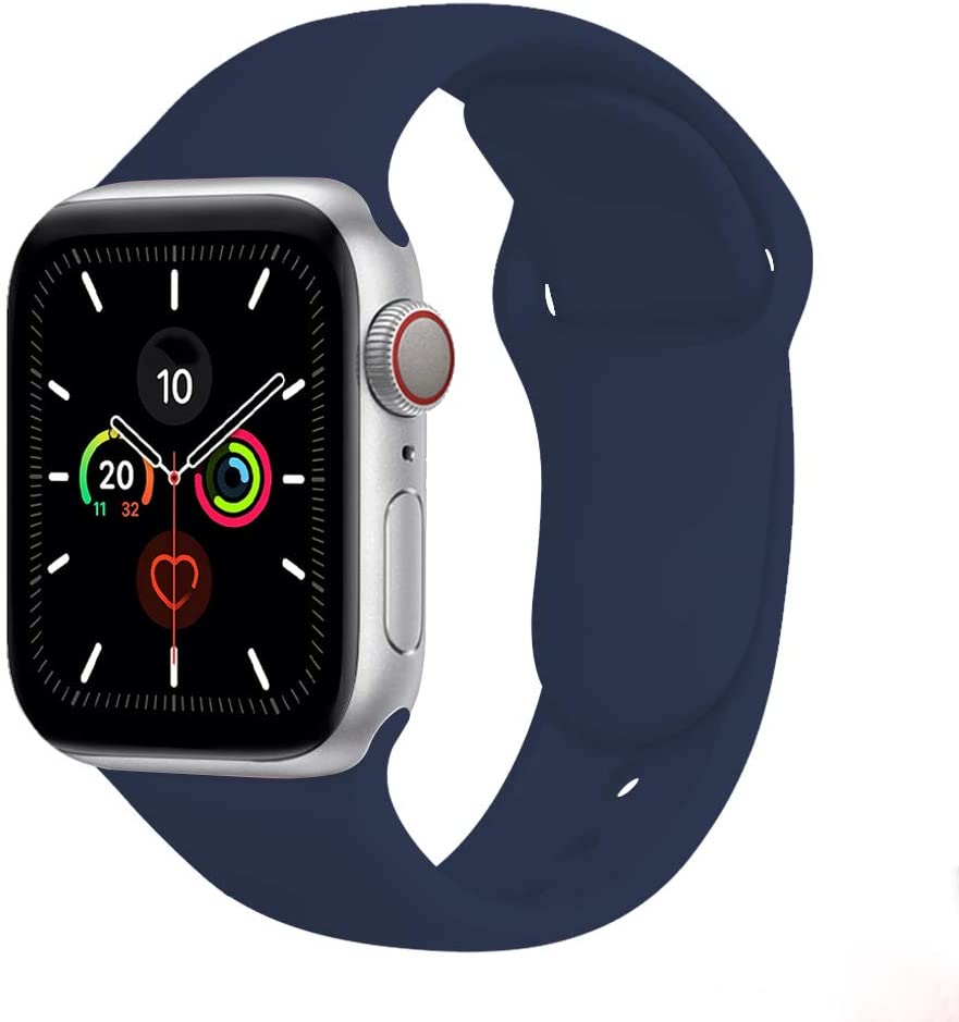 Blue Silicone Strap for Apple Watch – CyStraps - Main Image