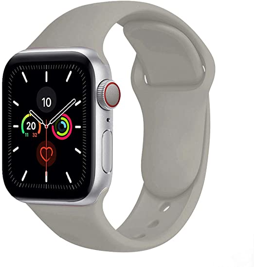 Grey Silicone Strap for Apple Watch – CyStraps