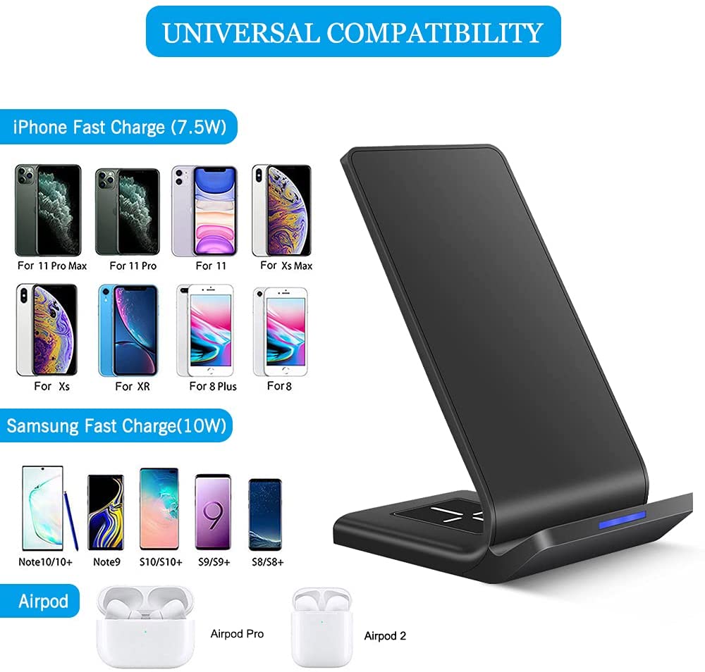 2 in 1 Qi-Certified Wireless Charging Station for iPhone & Airpods