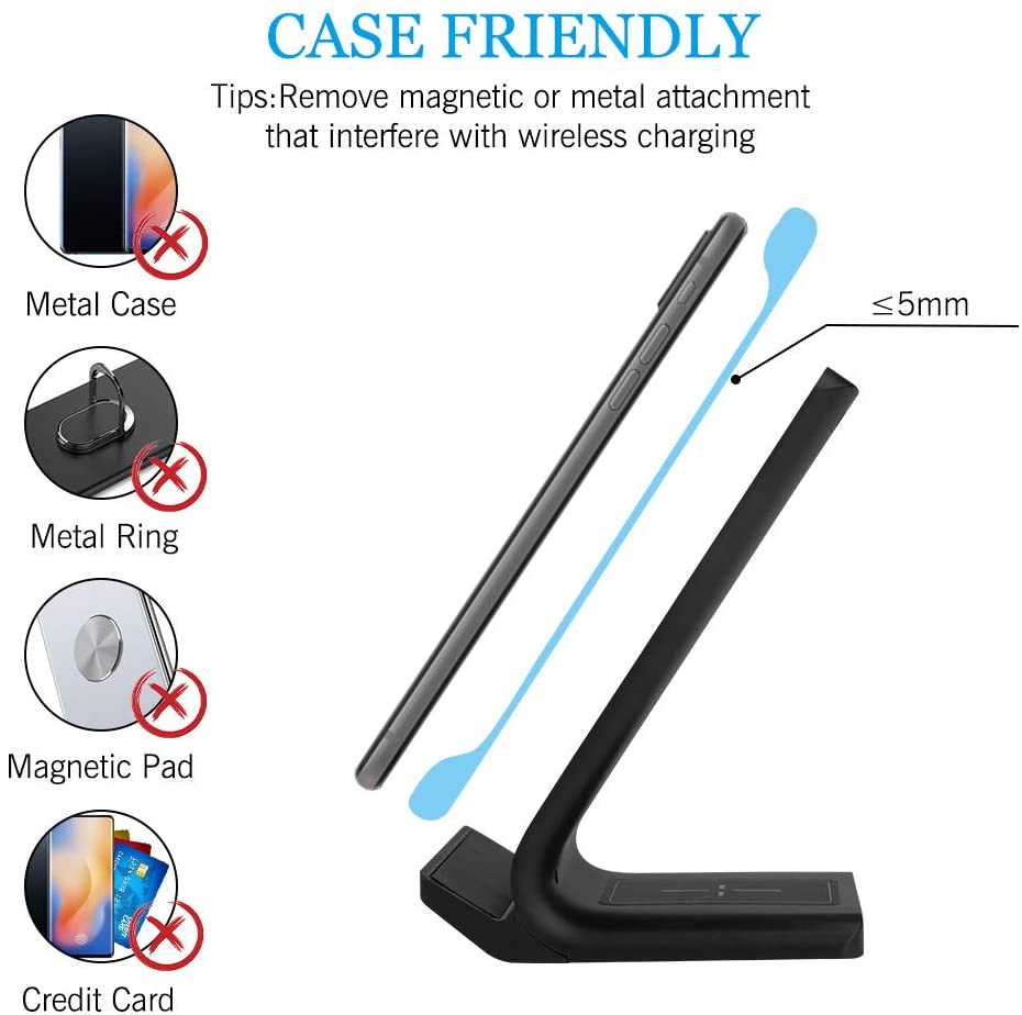 2 in 1 Qi-Certified Wireless Charging Station for iPhone & Airpods