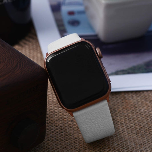 White Leather Strap for Apple Watch