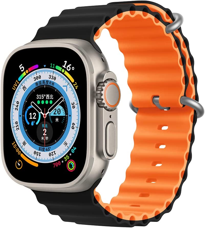 Black & Orange Ocean Strap for Apple Watch