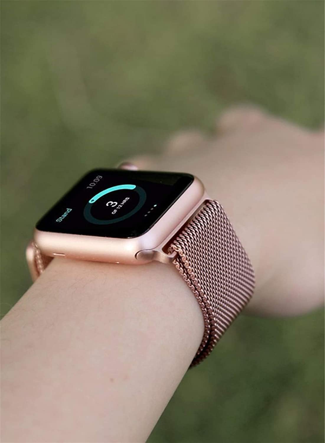 Pink Gold Magnetic Stainless Steel Strap for Apple Watch