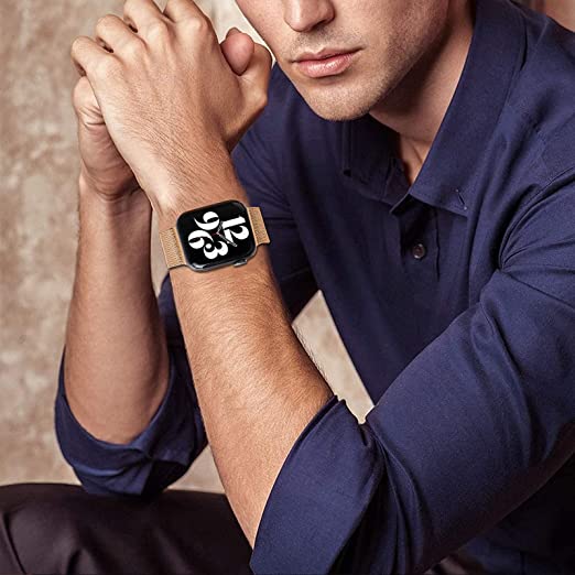 Rose Gold Magnetic Stainless Steel Strap for Apple Watch