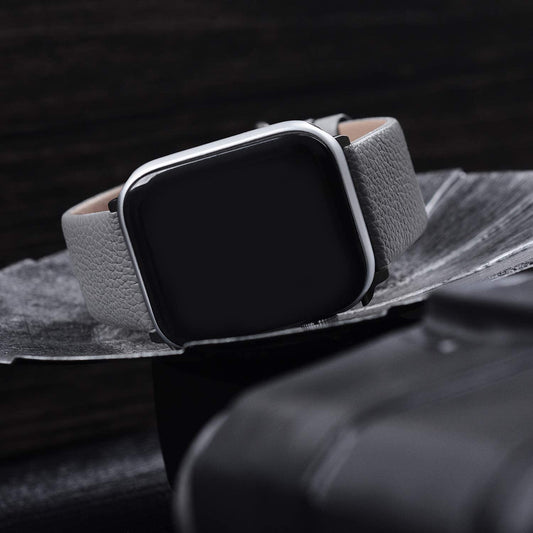 Grey Leather Strap for Apple Watch