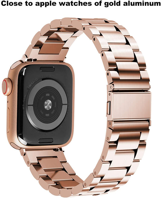 Rose Gold Stainless Steel Strap for Apple Watch