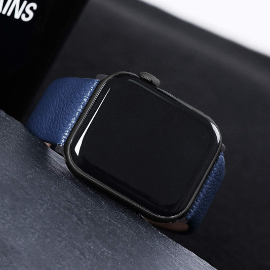 Dark Blue Leather Strap for Apple Watch