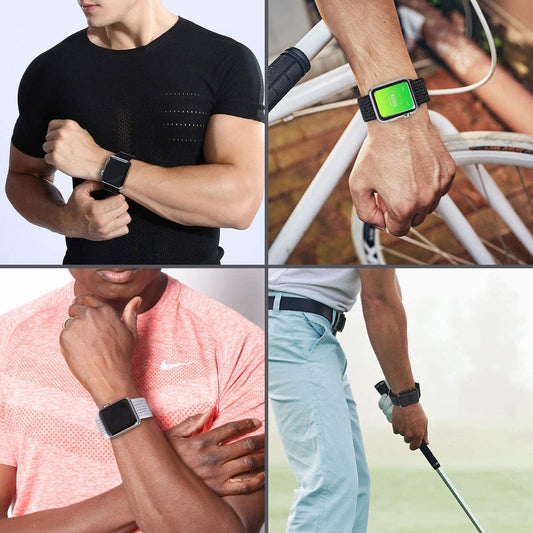 Black Sports Polyester Loop Strap for Apple Watch