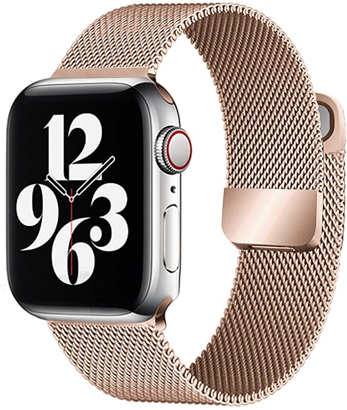 Rose Gold Magnetic Stainless Steel Strap for Apple Watch