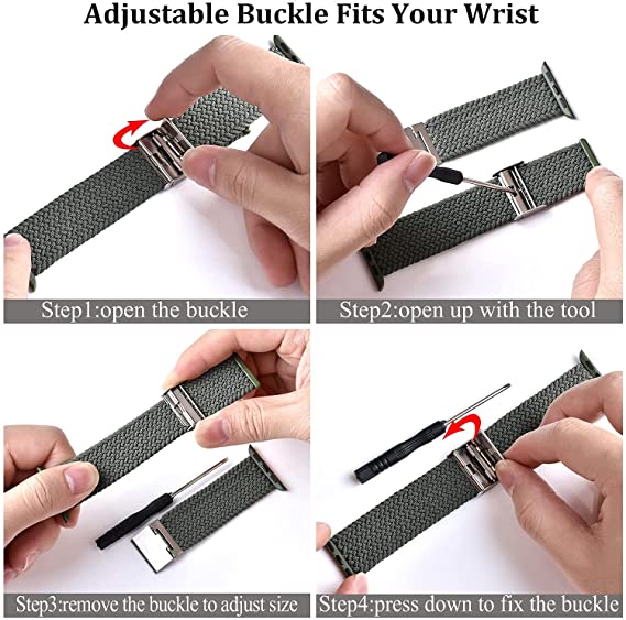 Inverness Green Sports Woven Breathable Loop Strap for Apple Watch