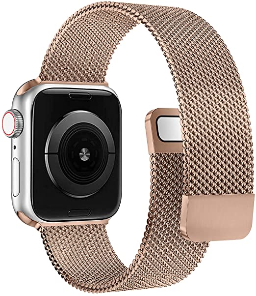 Rose Gold Magnetic Stainless Steel Strap for Apple Watch