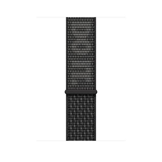 Black Nike Sports Polyester Loop Strap for Apple Watch
