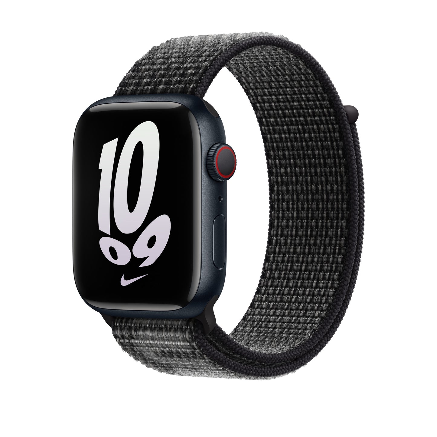 Black Nike Sports Polyester Loop Strap for Apple Watch
