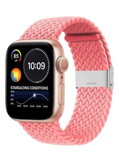 Pink Sports Woven Breathable Loop Strap for Apple Watch
