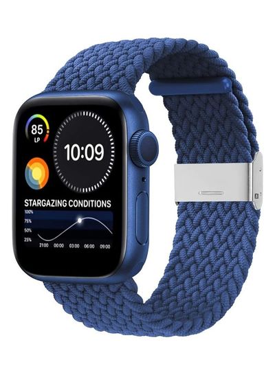Blue Sports Woven Breathable Loop Strap for Apple Watch