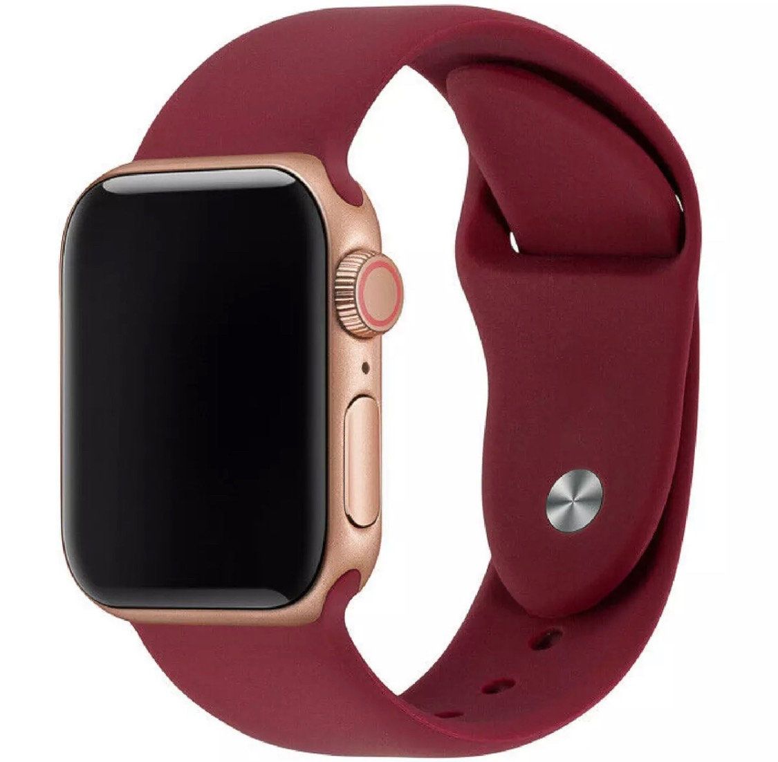 Wine Red Silicone Strap for Apple Watch