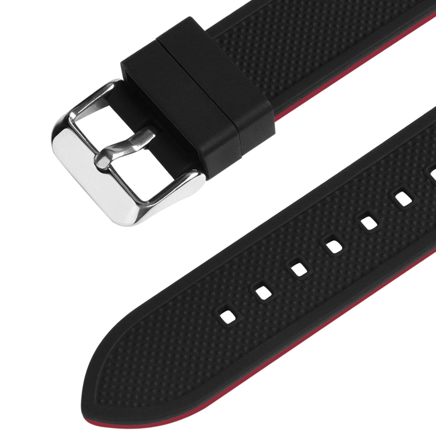 Black & Red Silicone Strap for Apple Watch