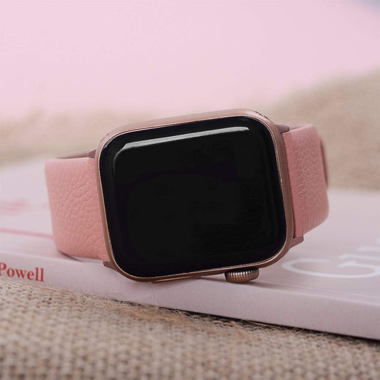 Pink Leather Strap for Apple Watch