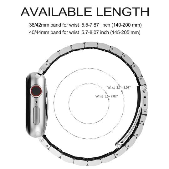 Silver Stainless Steel Strap for Apple Watch