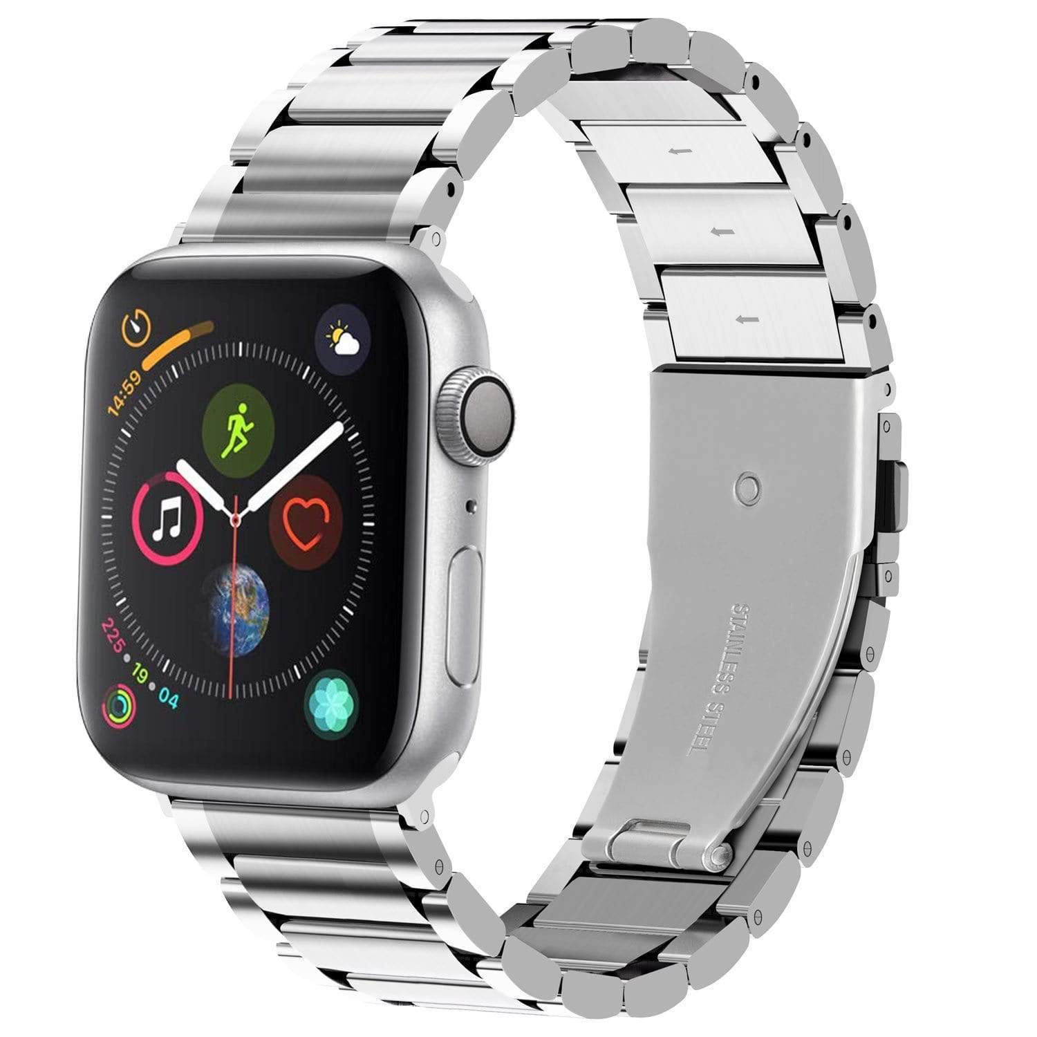 Silver Stainless Steel Strap for Apple Watch – CyStraps