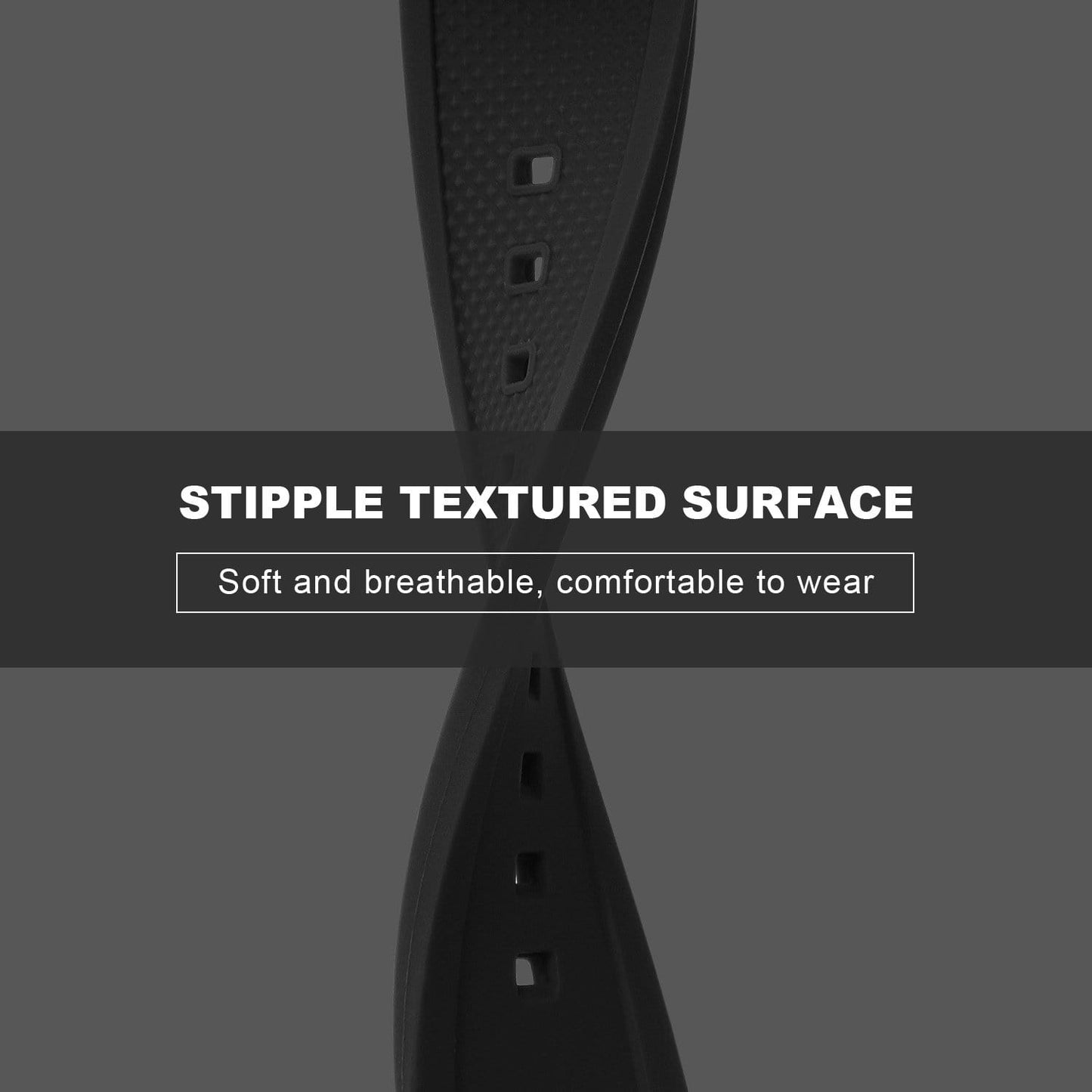 Black Silicone 20mm Strap