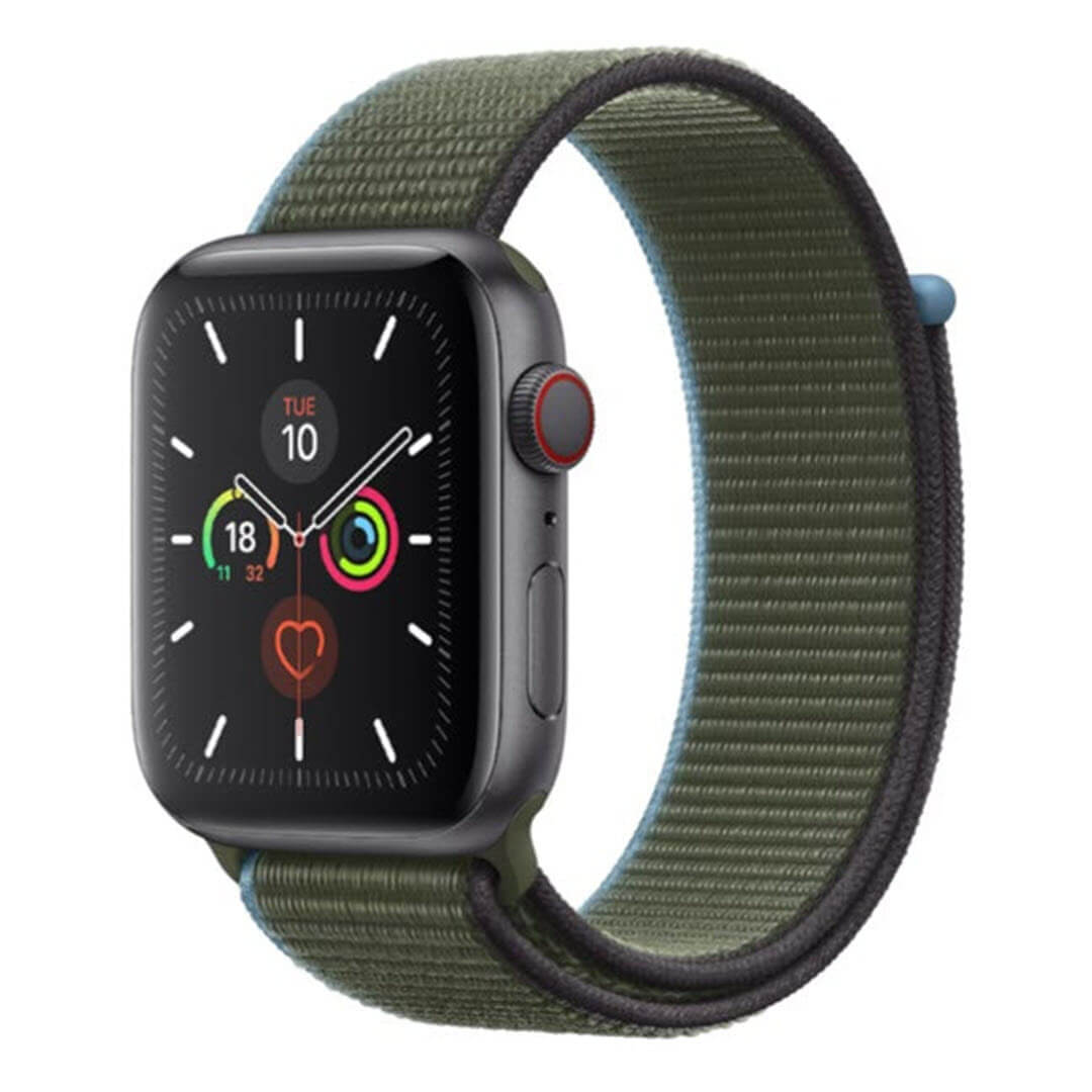 Inverness Green Sports Polyester Loop Strap for Apple Watch
