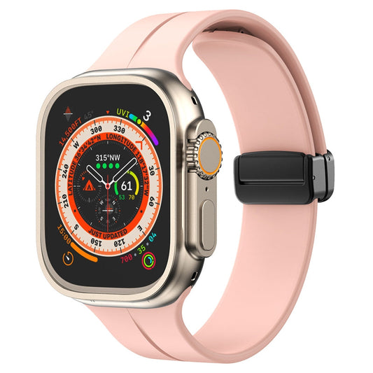 Pink Silicone Strap with Magnetic Clasp for Apple Watch