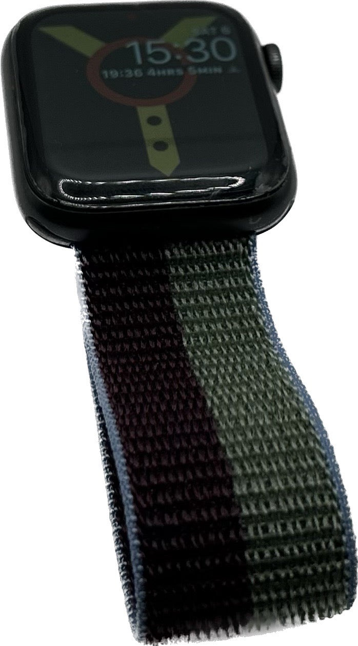 Dark Red & Moss Green Sports Polyester Loop Strap for Apple Watch