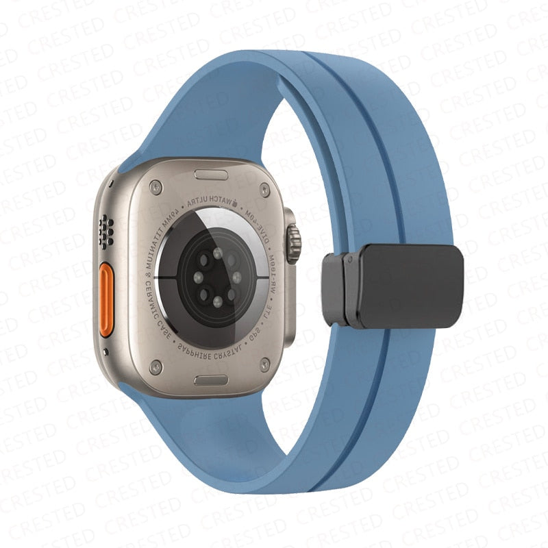 Sky Blue Silicone Strap with Magnetic Clasp for Apple Watch