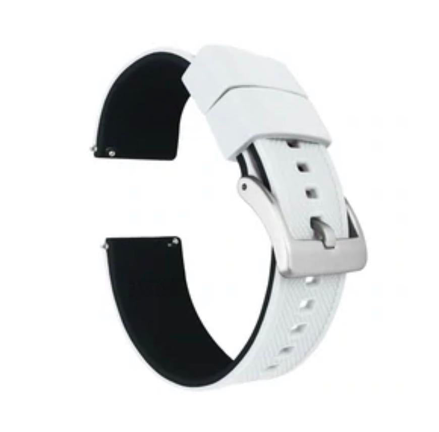 White Silicone 20mm Strap