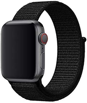 Black Sports Polyester Loop Strap for Apple Watch