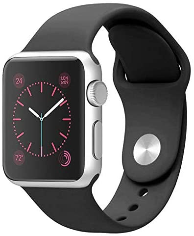 Black Silicone Strap for Apple Watch