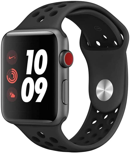 Black Silicone Sport Strap for Apple Watch