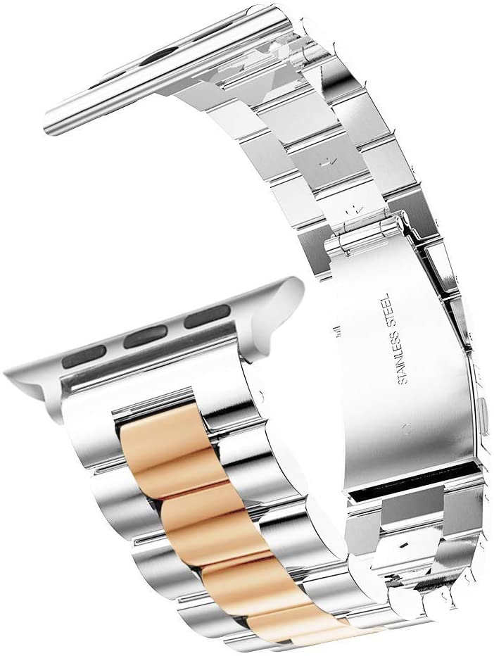 Silver & Gold Stainless Steel Strap for Apple Watch