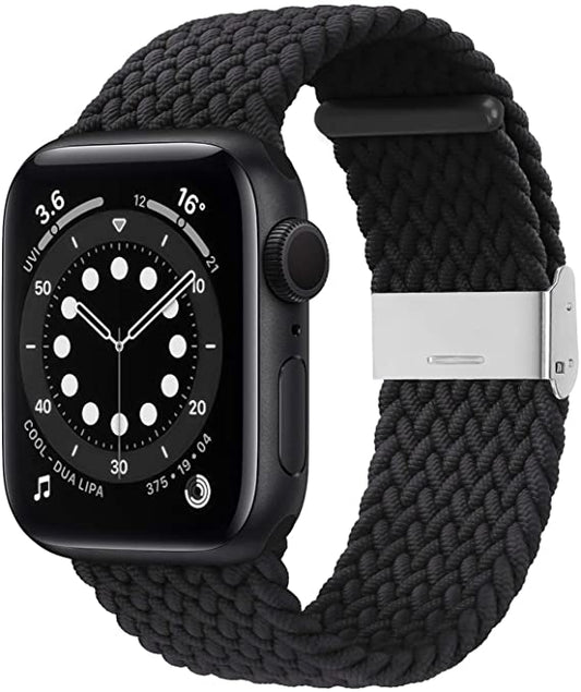 Black/Dark Blue Sports Woven Breathable Loop Strap for Apple Watch
