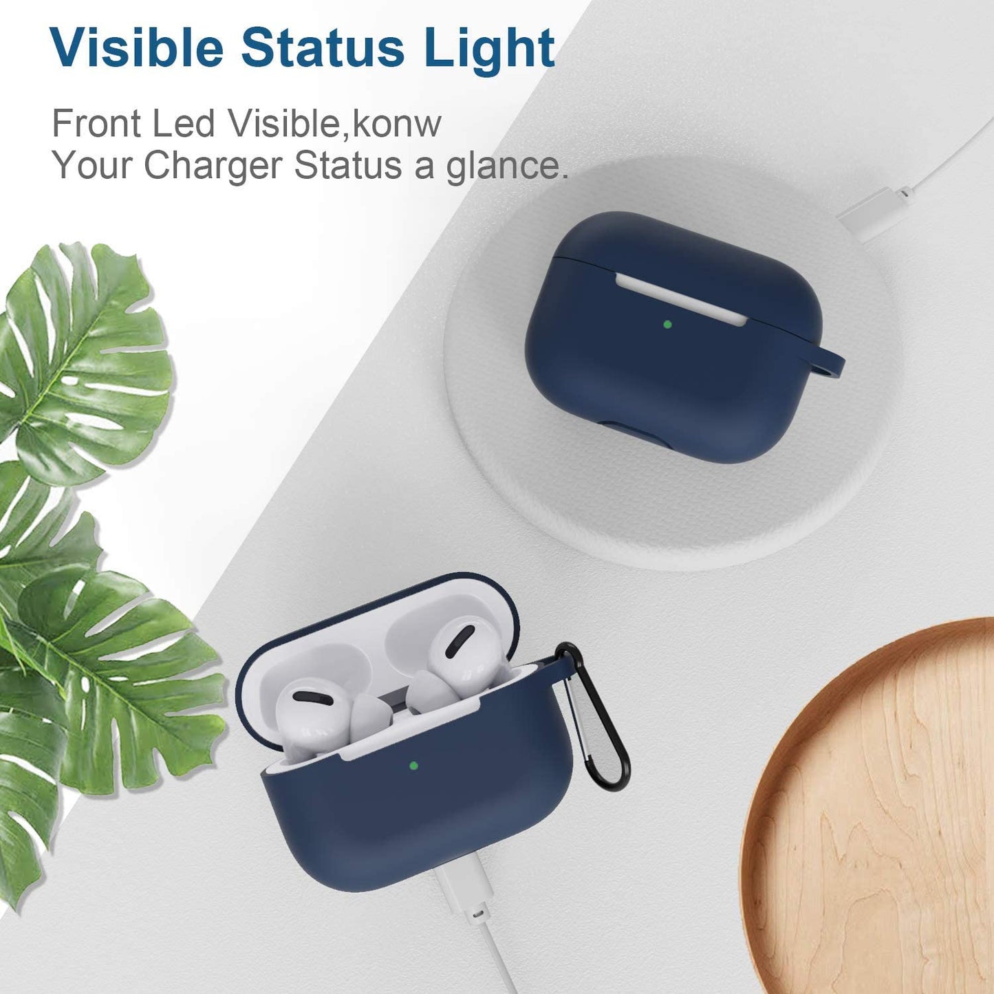 Navy Blue Protective Silicone Cover for AirPods Pro Case