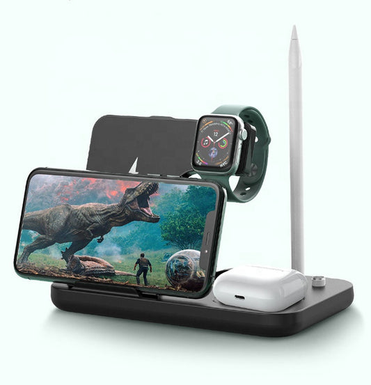 4 in 1 Qi-Certified Wireless Charging Station for iPhone, Apple Watch, Airpods & Apple Pencil