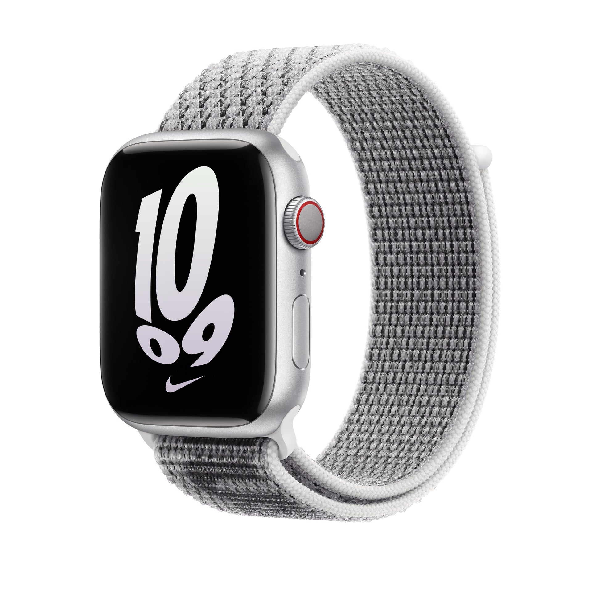 Summit White Nike Sports Polyester Loop Strap for Apple Watch