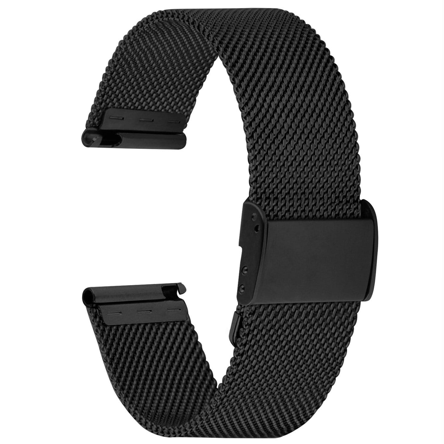 Black Stainless Steel Strap with Clasp for Apple Watch