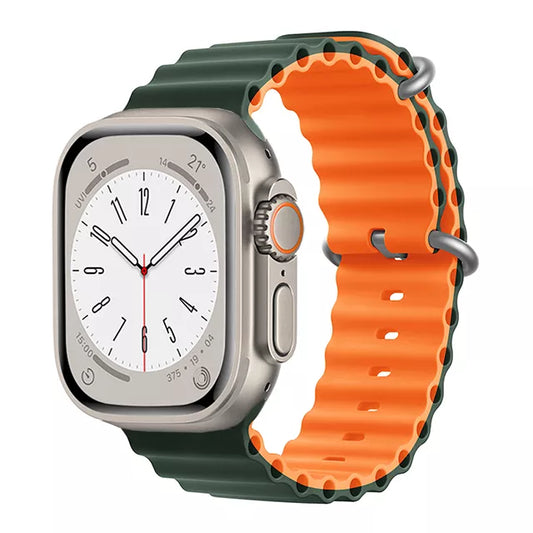 Dark Green & Orange Ocean Strap for Apple Watch