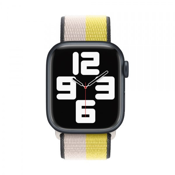 Oat Milk & Lemon Zest Sports Polyester Loop Strap for Apple Watch
